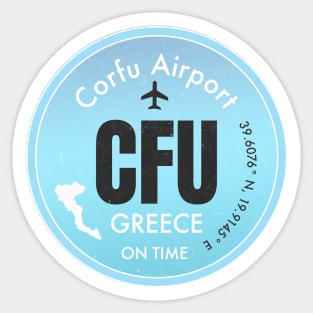 CFU Corfu Airport Sticker